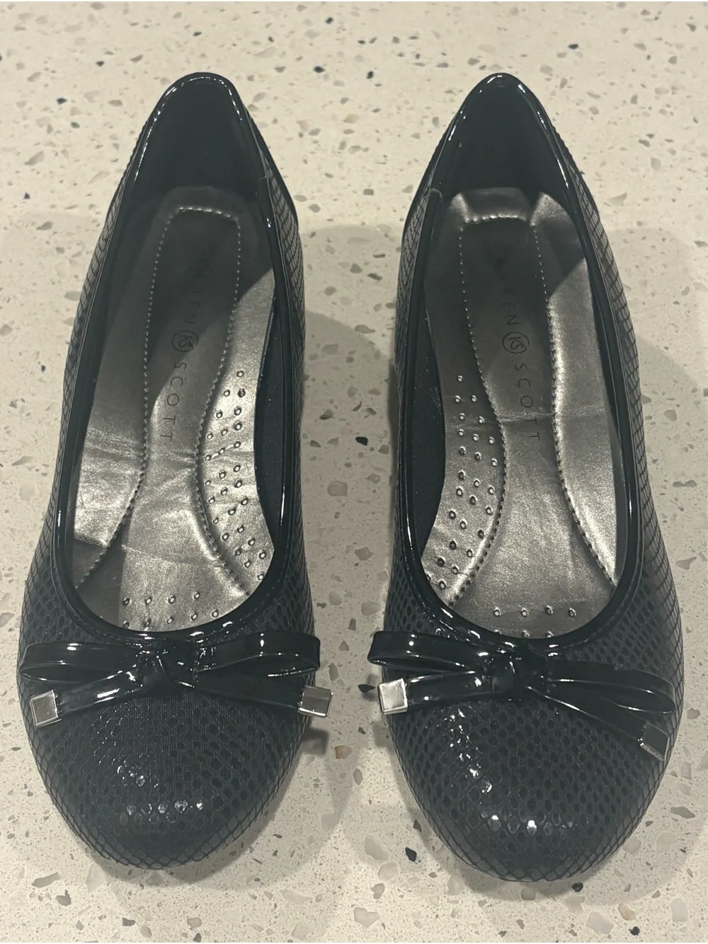 Karen Scott Casual Round Toe Wedge Pumps Black Size 7M